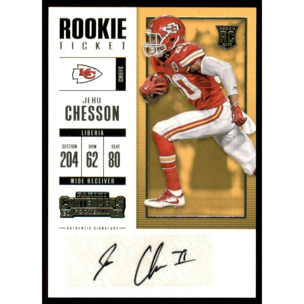 2017 Panini Contenders Jehu Chesson Rookie Autograph Card: $25 2017 Panini Contenders Jehu Chesson Rookie Autograph Card: $25