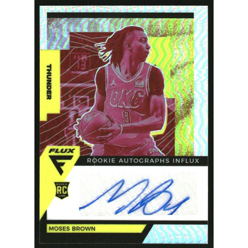2020-21 Panini Flux Moses Brown Rookie Influx Autographs Silver Trading Card: $10.80 2020-21 Panini Flux Moses Brown Rookie Influx Autographs Silver Trading Card: $10.80
