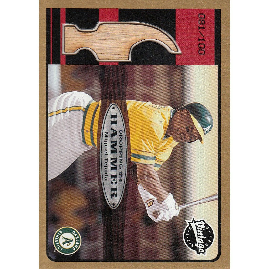 2003 Upper Deck Vintage Dropping the Hammer Gold Miguel Tejada Card: $16 2003 Upper Deck Vintage Dropping the Hammer Gold Miguel Tejada Card: $16