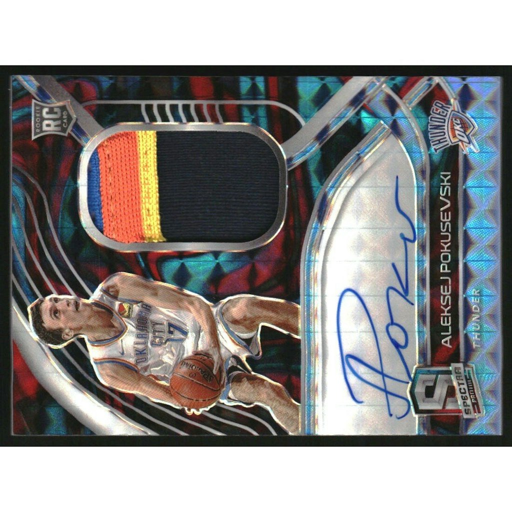 2020-21 Panini Spectra Interstellar Aleksej Pokusevski Jersey Autograph Card: $27 2020-21 Panini Spectra Interstellar Aleksej Pokusevski Jersey Autograph Card: $27