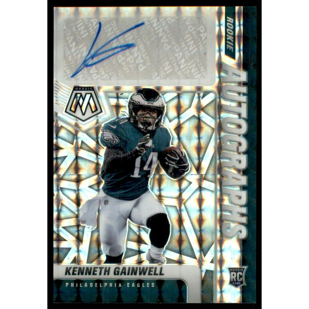 2021 Panini Mosaic Kenneth Gainwell Rookie Autograph Card: $10.80 2021 Panini Mosaic Kenneth Gainwell Rookie Autograph Card: $10.80