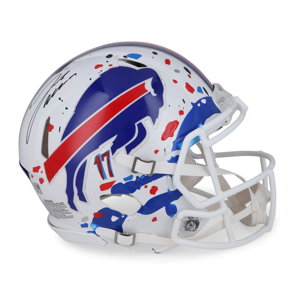 Josh Allen Autographed Buffalo Bills Riddell Speed Authentic Helmet: $8,899.99 Josh Allen Autographed Buffalo Bills Riddell Speed Authentic Helmet: $8,899.99