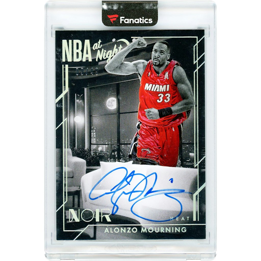 Alonzo Mourning Miami Heat Autographed 2024-25 Panini Noir NBA at Night Card 9/49: $149.99 Alonzo Mourning Miami Heat Autographed 2024-25 Panini Noir NBA at Night Card 9/49: $149.99