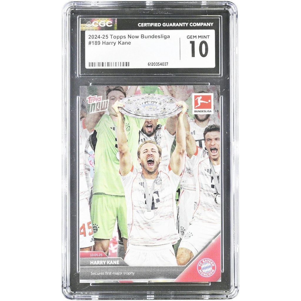 Harry Kane Bayern Munich 2024-25 Topps Now Bundesliga #189 CGC 10 Card: $69.99 Harry Kane Bayern Munich 2024-25 Topps Now Bundesliga #189 CGC 10 Card: $69.99