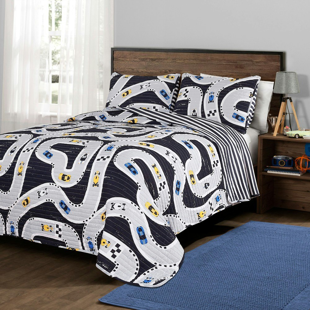 Lush Decor Twin Kids' Car Tracks Reversible Quilt Set 2-Pack: $54.99 Lush Decor Twin Kids' Car Tracks Reversible Quilt Set 2-Pack: $54.99