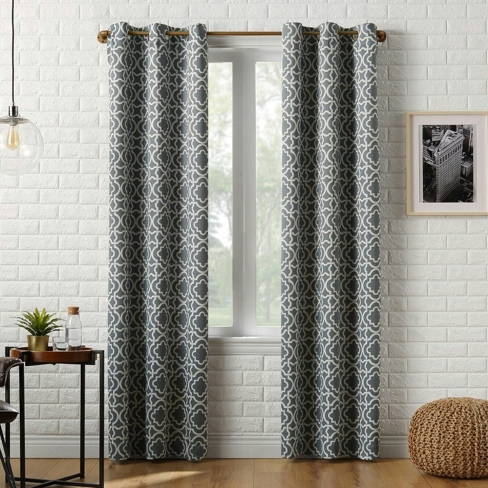 Sun Zero Barnett Trellis 40"x95" Blackout Curtain Panel: $13.99 Sun Zero Barnett Trellis 40"x95" Blackout Curtain Panel: $13.99