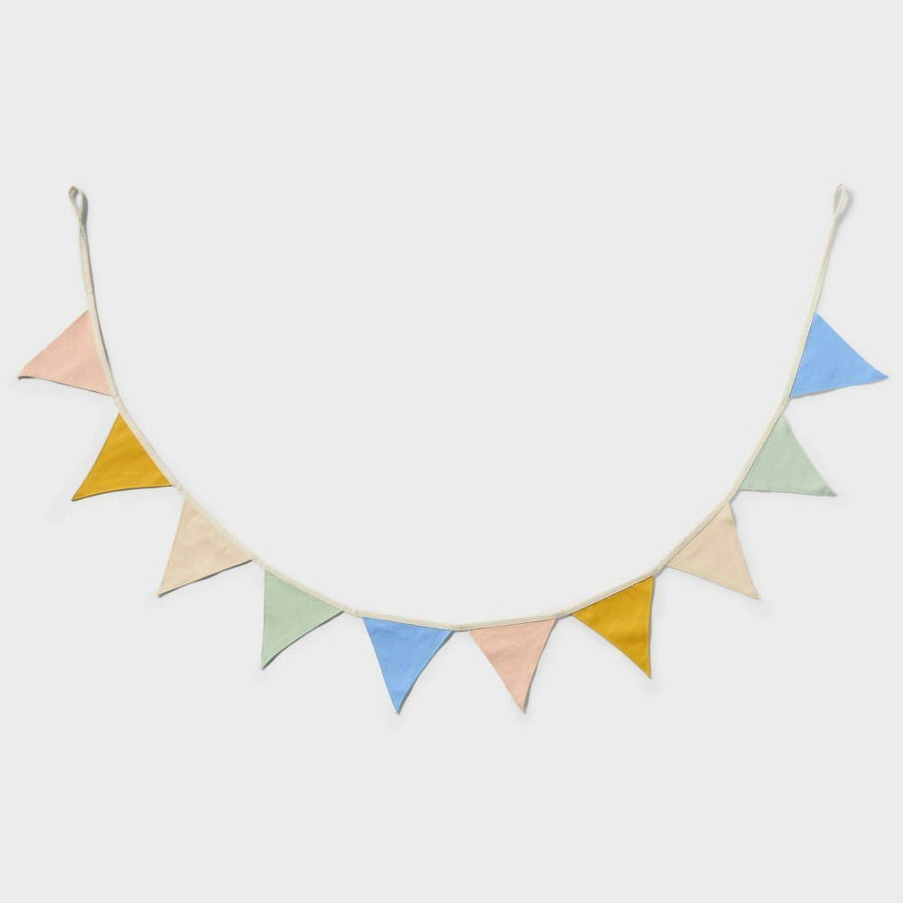 Spritz Neutral Birthday Fabric Pennant Garland: $7 Spritz Neutral Birthday Fabric Pennant Garland: $7