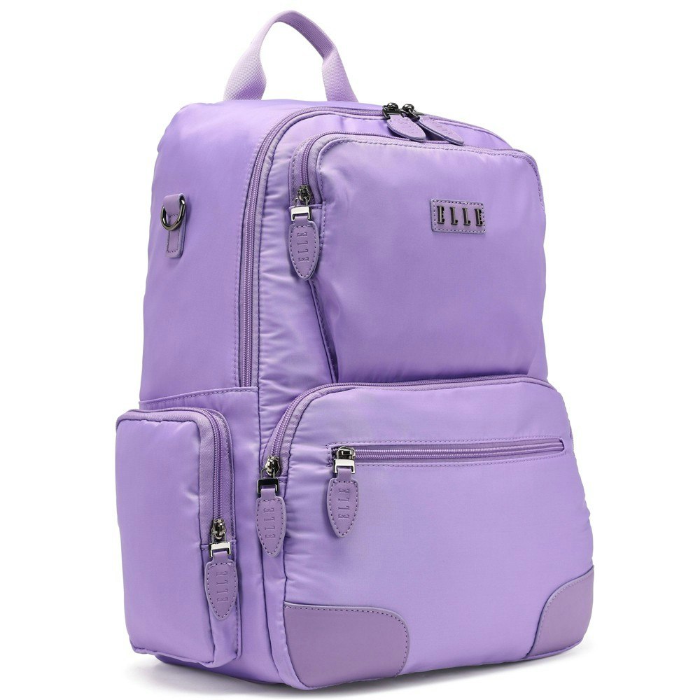 Elle 20L Voyage Twill and Vegan Leather Backpack: $69.99