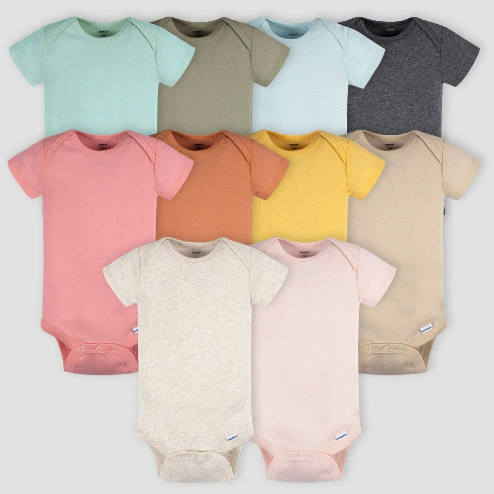 Gerber Baby Short Sleeve Onesie Bodysuits 10-Pack: $27 Gerber Baby Short Sleeve Onesie Bodysuits 10-Pack: $27