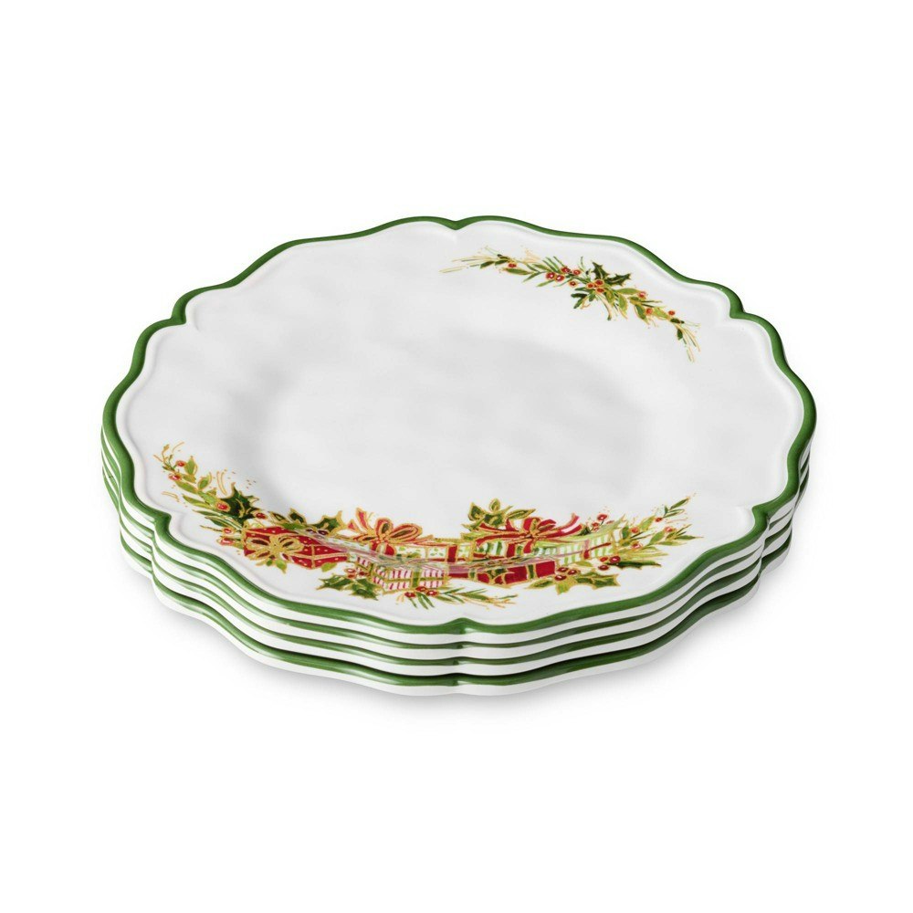 Certified International 9-Inch Holly Tree Melamine Salad Plates 4-Pack: $46.99