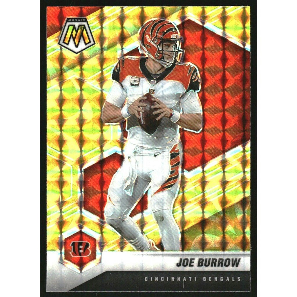 2021 Panini Mosaic Joe Burrow #47 Reactive Yellow Card: $13.50
