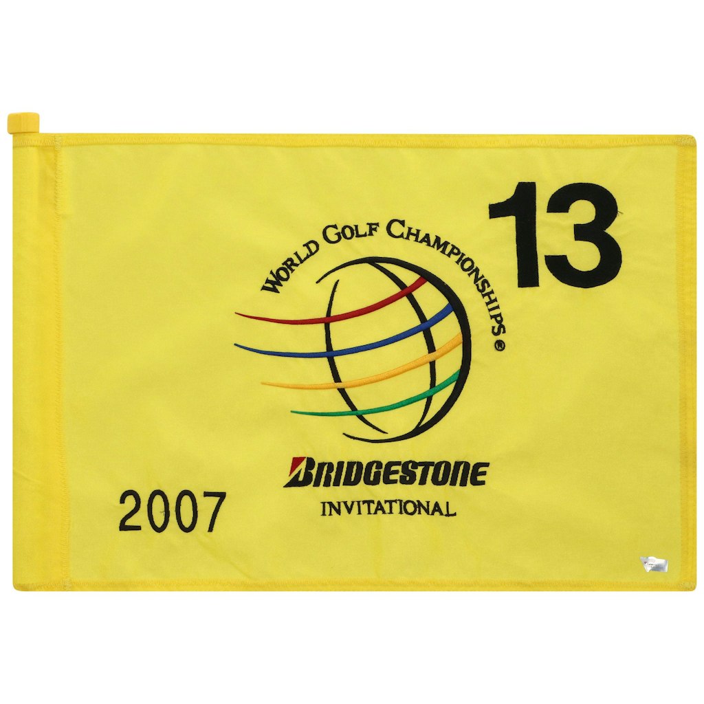 PGA Tour Event-Used 2007 Bridgestone Invitational #13 Pin Flag: $899.99 PGA Tour Event-Used 2007 Bridgestone Invitational #13 Pin Flag: $899.99