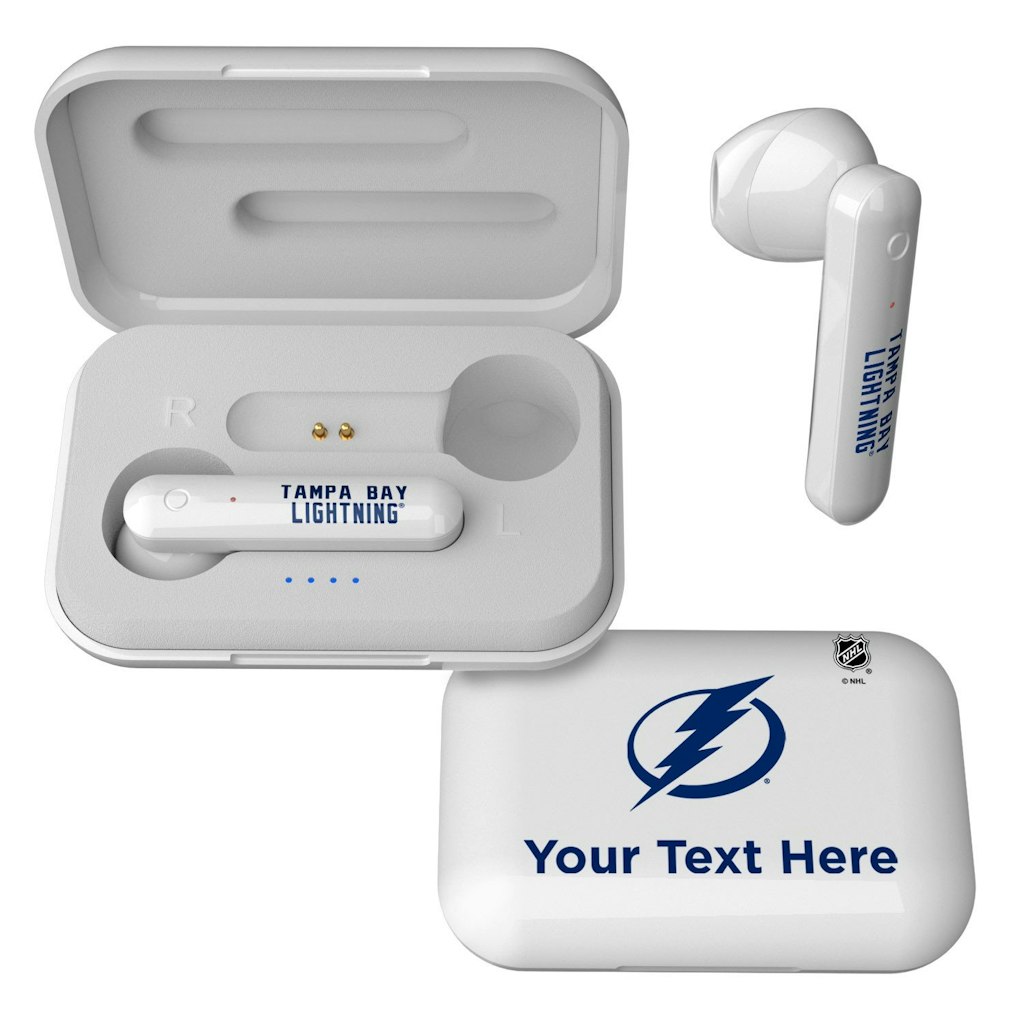 Tampa Bay Lightning Personalized Wireless Earbuds: $54.99