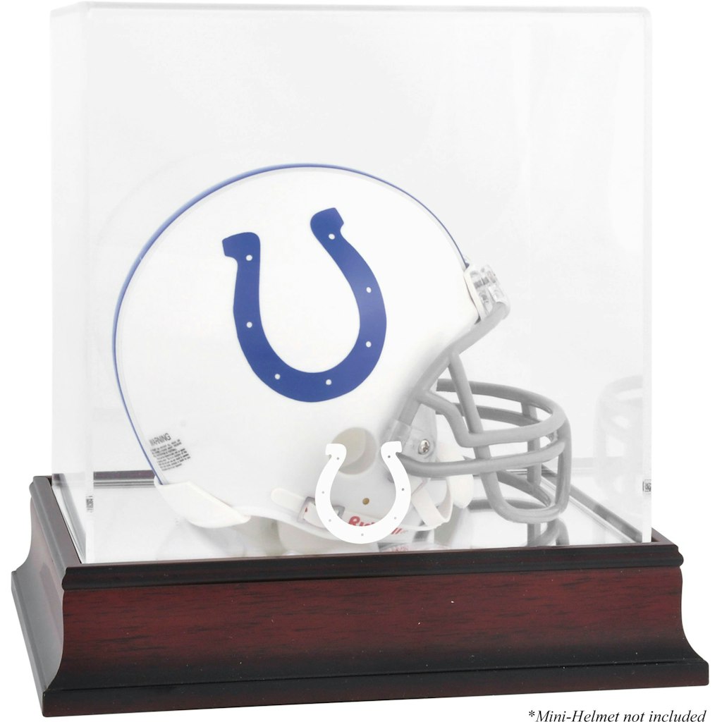 Indianapolis Colts Mahogany Logo Mini Helmet Display Case: $49.99 Indianapolis Colts Mahogany Logo Mini Helmet Display Case: $49.99