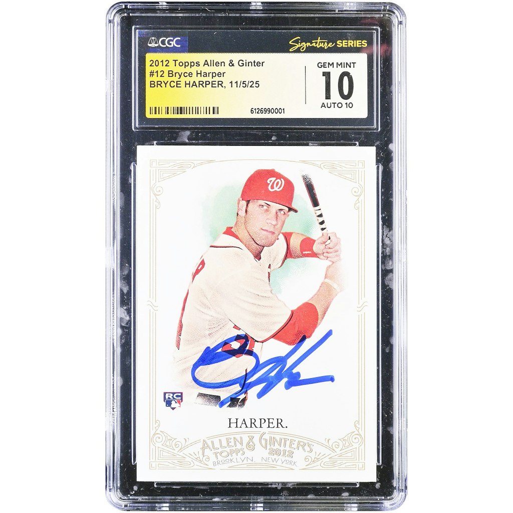 Bryce Harper Washington Nationals Autographed 2012 Topps Allen & Ginter #12 Rookie Card: $699.99