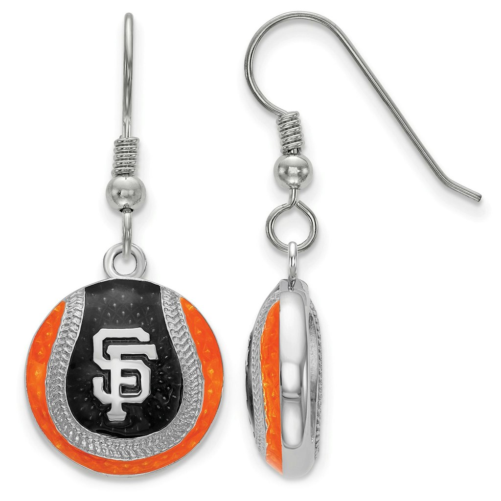 San Francisco Giants Sterling Silver Enameled Baseball Earrings: $289.99 San Francisco Giants Sterling Silver Enameled Baseball Earrings: $289.99