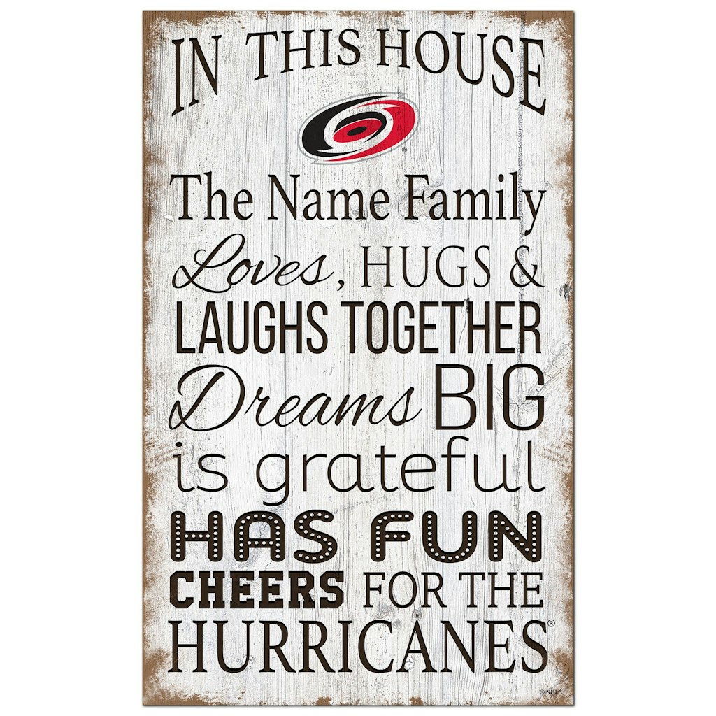 Carolina Hurricanes 11" x 19" In This House Sign: $54.99 Carolina Hurricanes 11" x 19" In This House Sign: $54.99