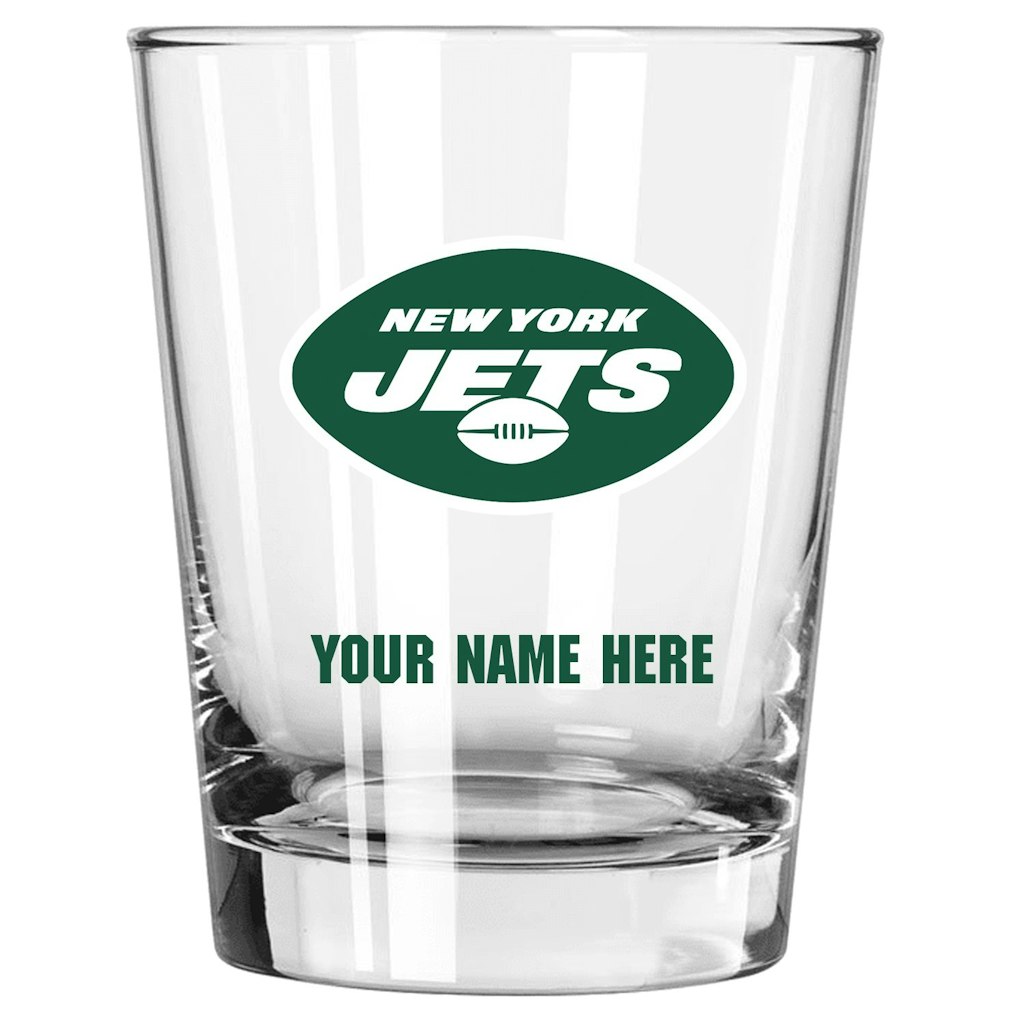 New York Jets 15-ounce Personalized Double Old Fashioned Glass: $39.99 New York Jets 15-ounce Personalized Double Old Fashioned Glass: $39.99