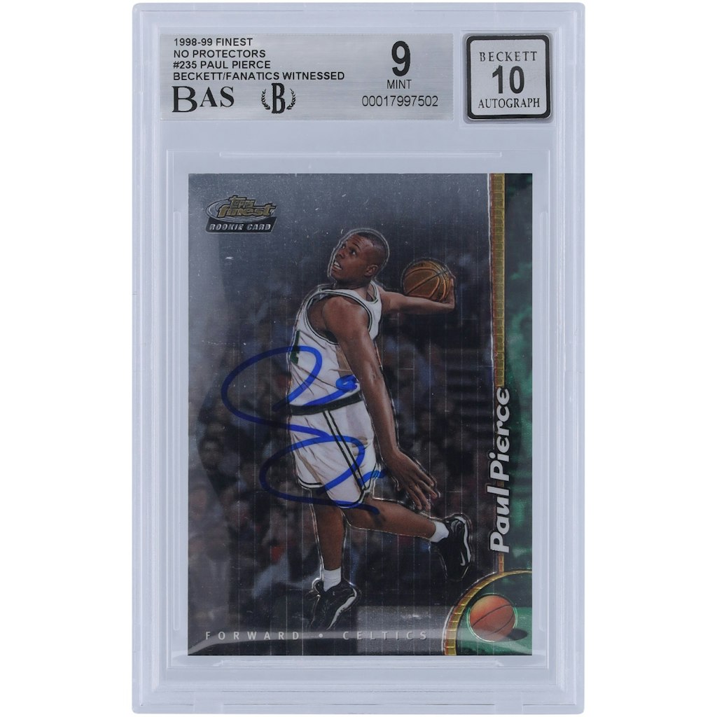 Paul Pierce Boston Celtics 1998-99 Topps Finest Autographed Rookie Card: $249.99