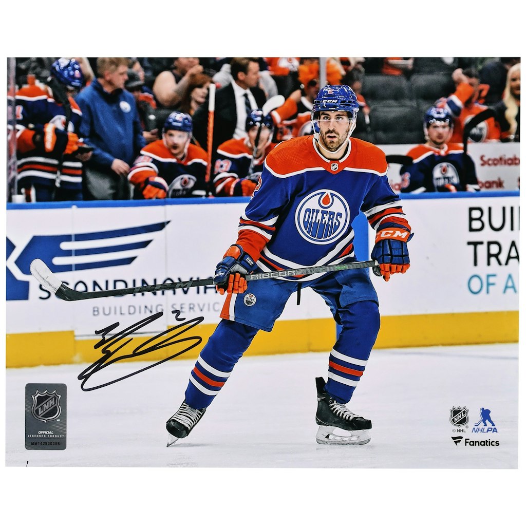 Evan Bouchard Autographed 8" x 10" Skating Photograph: $49.99 Evan Bouchard Autographed 8" x 10" Skating Photograph: $49.99