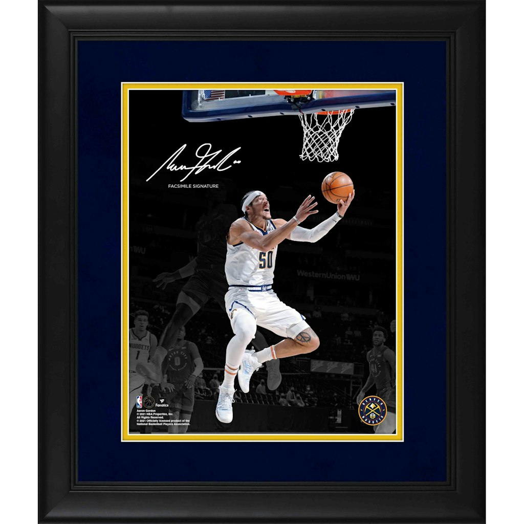 Aaron Gordon Denver Nuggets Facsimile Signature Framed 11" x 14" Photograph: $79.99 Aaron Gordon Denver Nuggets Facsimile Signature Framed 11" x 14" Photograph: $79.99