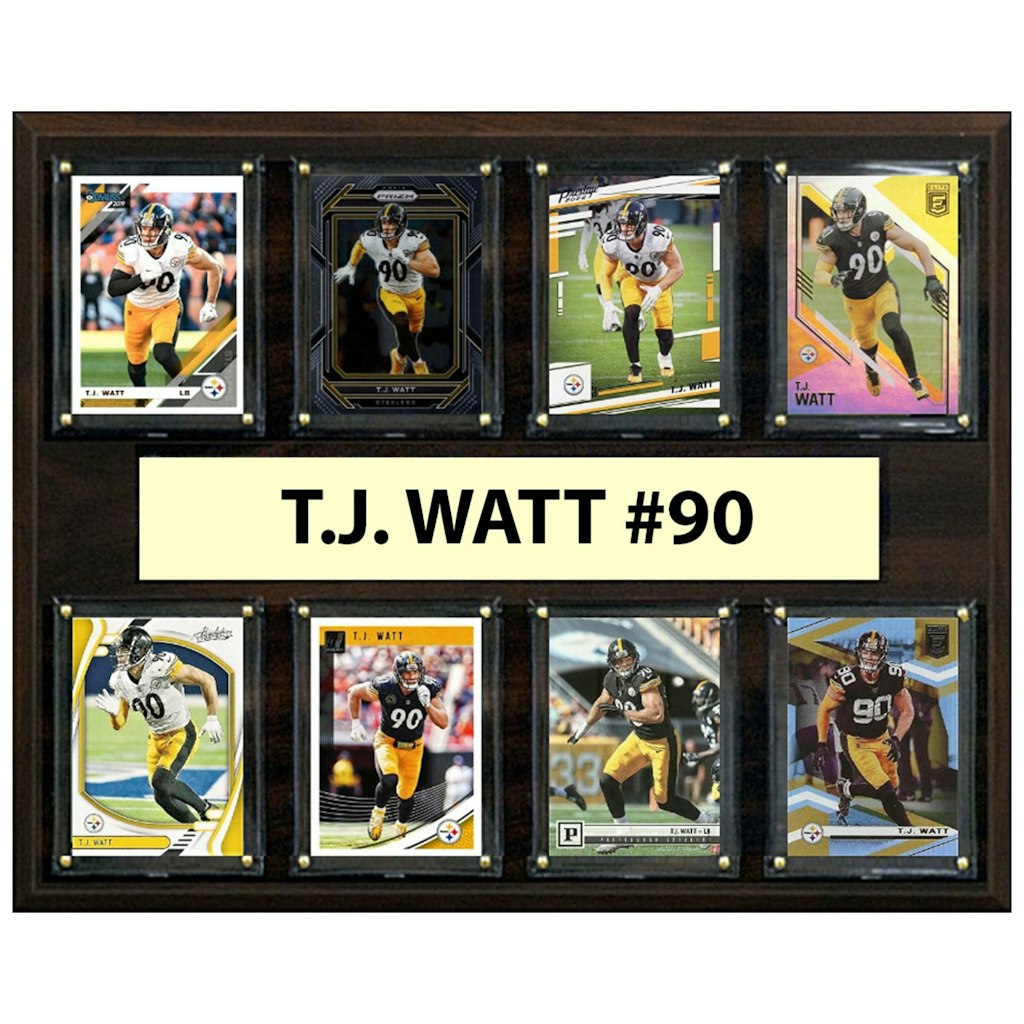 T.J. Watt Pittsburgh Steelers 12" x 15" Trading Card Plaque: $52.99 T.J. Watt Pittsburgh Steelers 12" x 15" Trading Card Plaque: $52.99