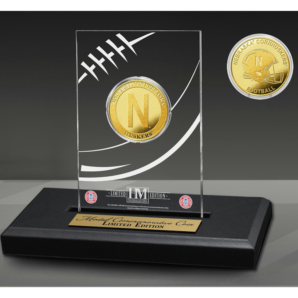 Highland Mint Nebraska Huskers 3" x 5" Acrylic Gold Coin Desk Display: $69.99 Highland Mint Nebraska Huskers 3" x 5" Acrylic Gold Coin Desk Display: $69.99