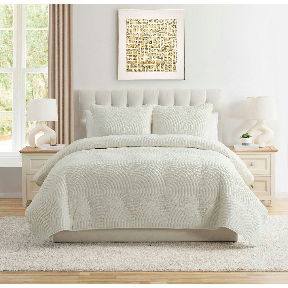 VCNY 3-Piece King Textured Quilt Bedding Set: $129.99