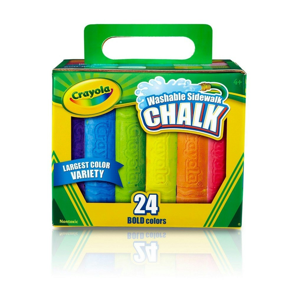 Crayola 24-Count Washable Sidewalk Chalk: $3.49