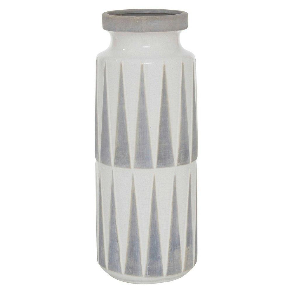 Olivia & May 17x7-Inch Ceramic Triangle Pattern Vase: $27.25 Olivia & May 17x7-Inch Ceramic Triangle Pattern Vase: $27.25