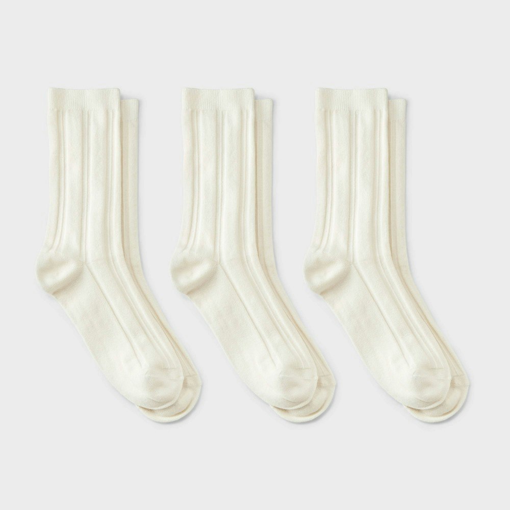 A New Day Women's Wide Rib Crew Socks 5-Pack: $8