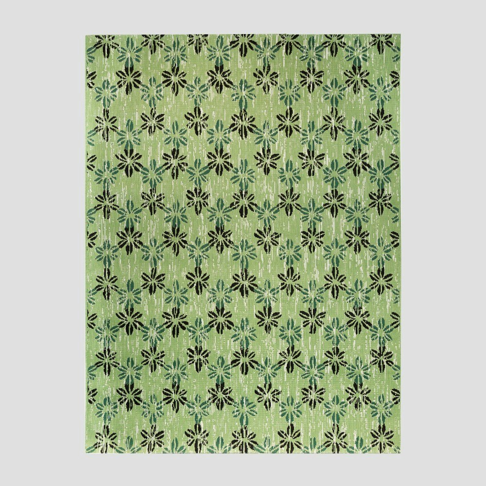 Threshold 5'3"x7' Floral Stamp Outdoor Rug: $70 Threshold 5'3"x7' Floral Stamp Outdoor Rug: $70