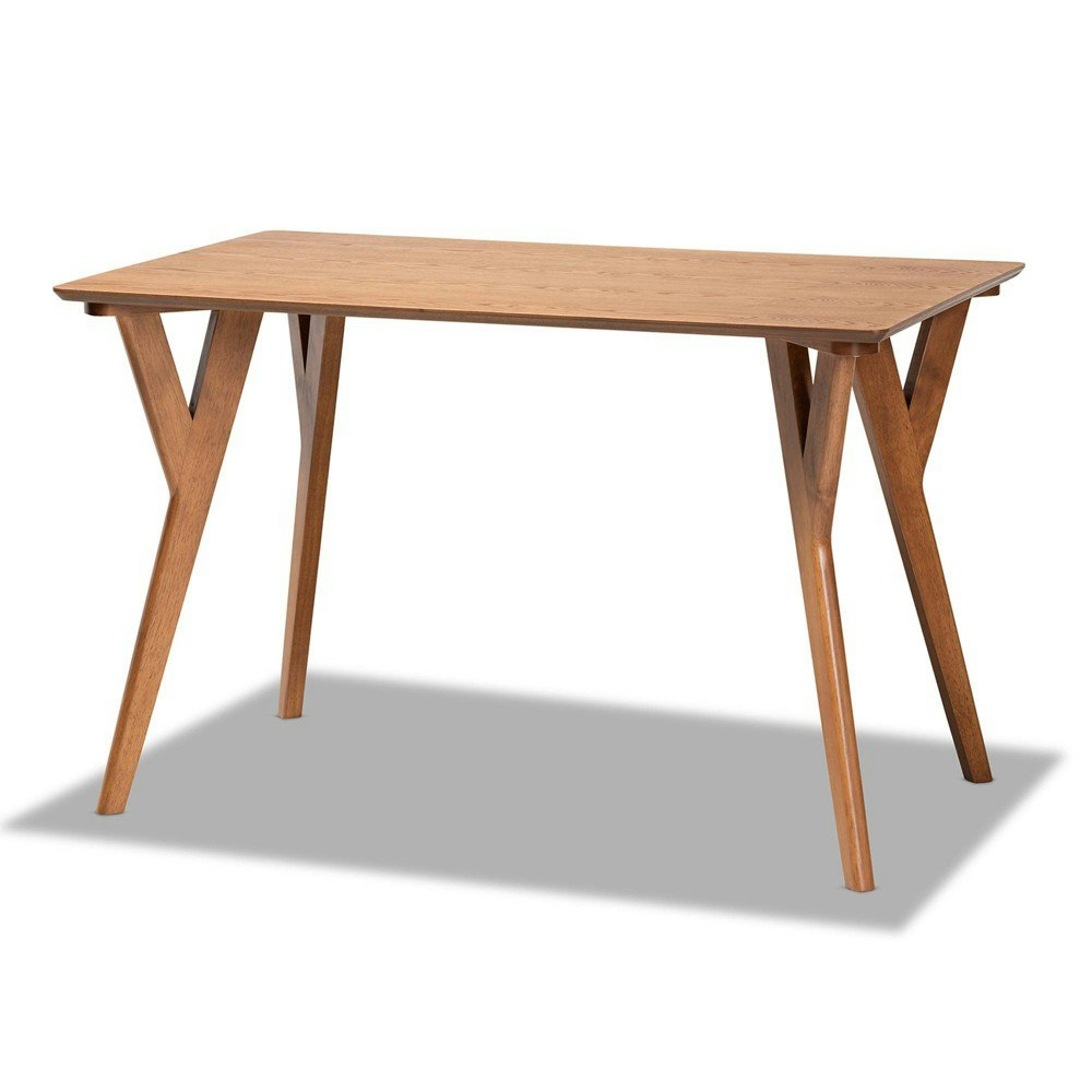 Baxton Studio Sahar Mid-Century Walnut Dining Table: $167.99 Baxton Studio Sahar Mid-Century Walnut Dining Table: $167.99