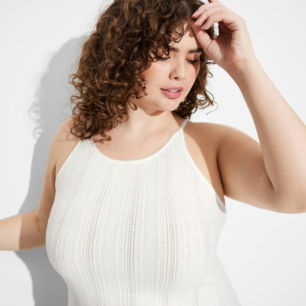 Wild Fable Women's Cable Knit Highneck Sweater Tank: $20 Wild Fable Women's Cable Knit Highneck Sweater Tank: $20