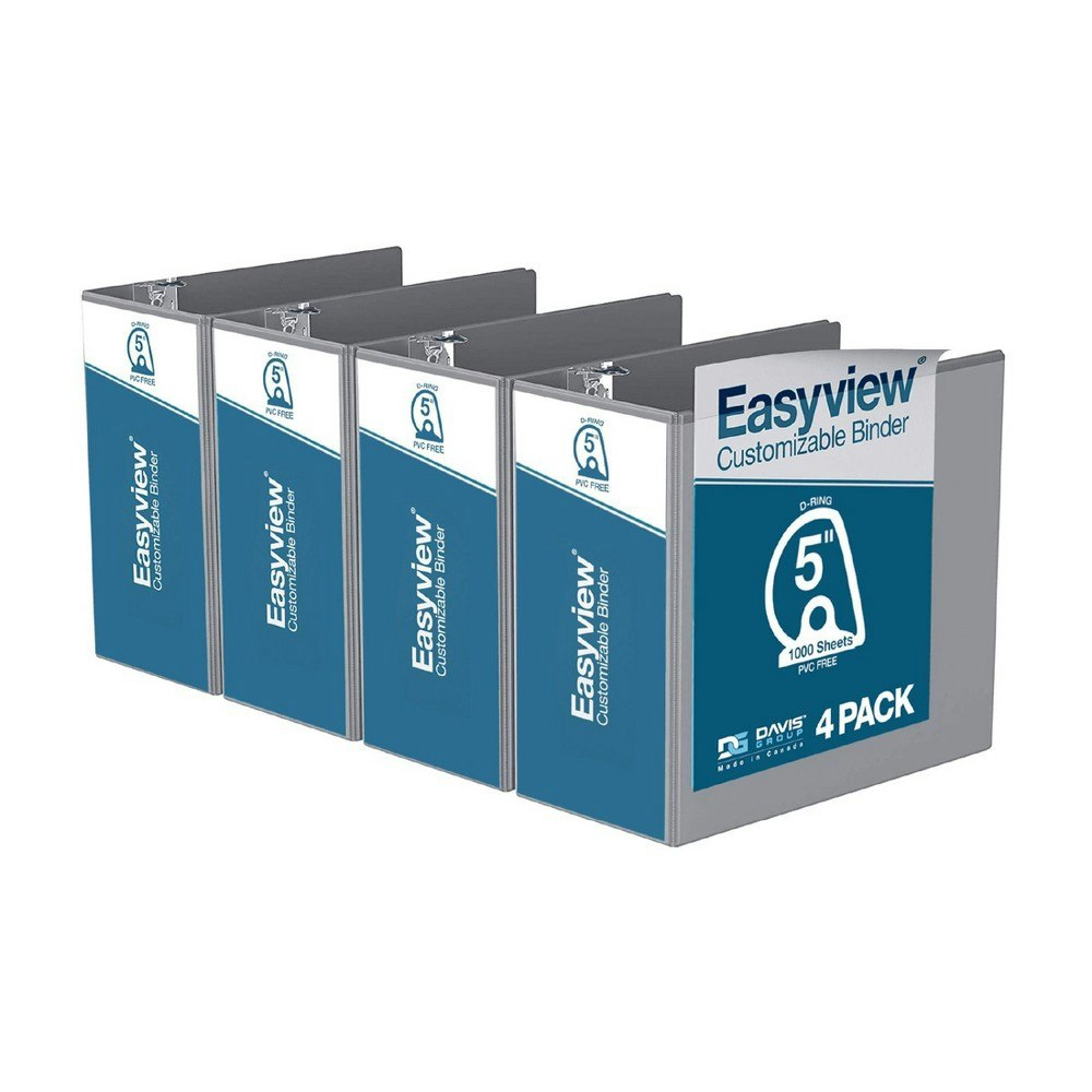 Easyview 11" x 17" 5-Inch Angled D-Ring Binder 4-Pack: $62.99 Easyview 11" x 17" 5-Inch Angled D-Ring Binder 4-Pack: $62.99