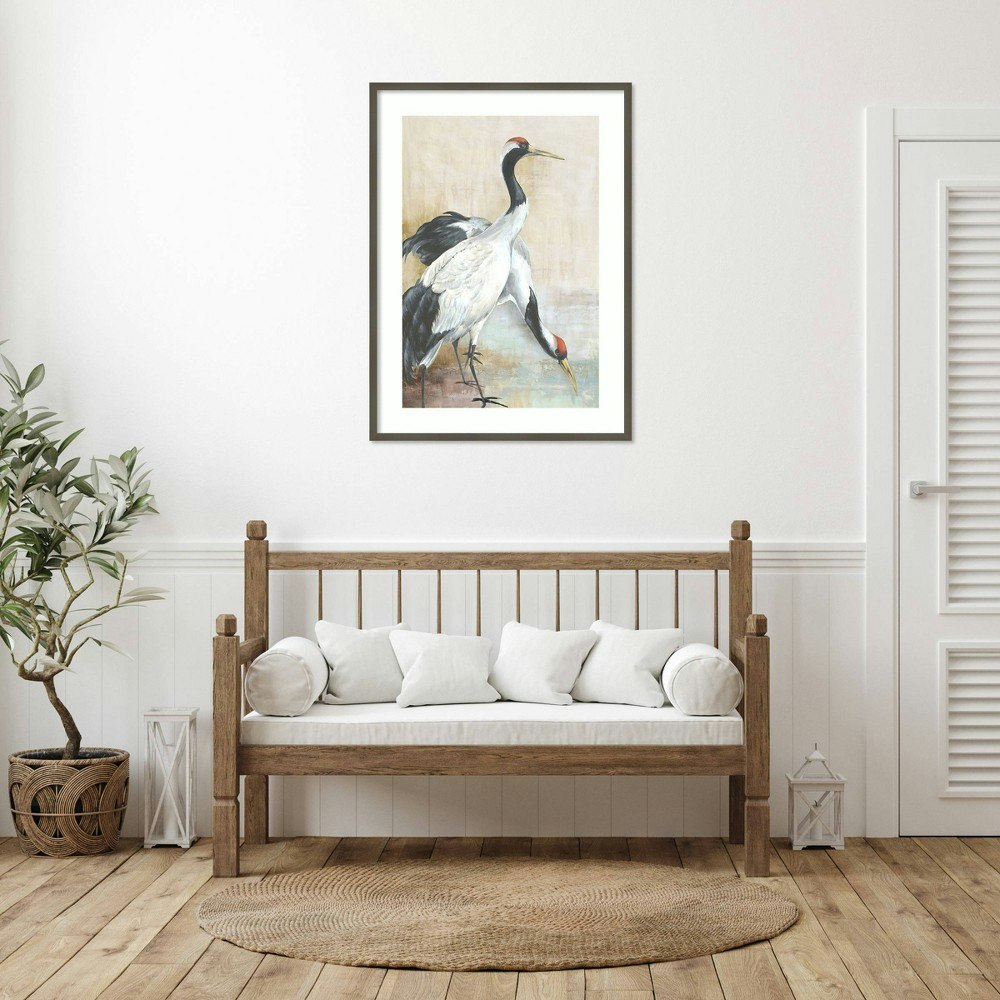 Amanti Art Delicate Cranes by Eli Jones 30"x41" Framed Wall Art Print: $283.99 Amanti Art Delicate Cranes by Eli Jones 30"x41" Framed Wall Art Print: $283.99