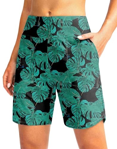 Viodia Women's 7" High-Waisted Swim Board Shorts: $9.99