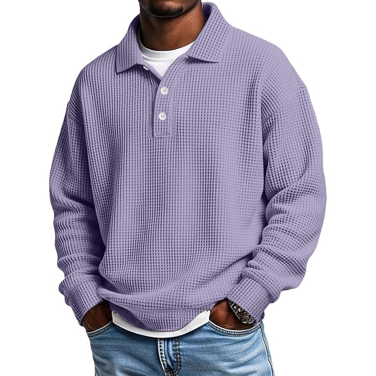 Men's Waffle Polo Shirt: 2 for $15