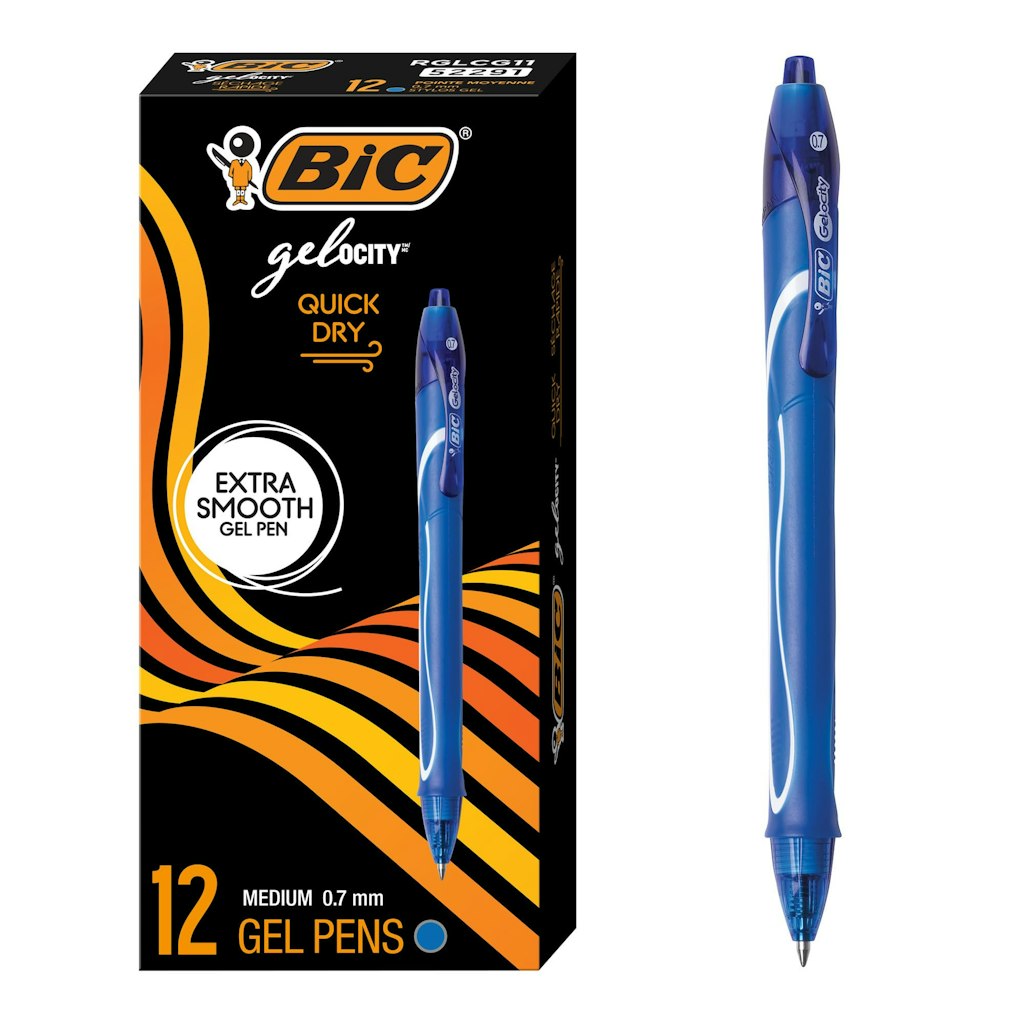 BIC Gelocity Quick Dry Medium Point Blue Gel Pens 12-Pack: $4.90 BIC Gelocity Quick Dry Medium Point Blue Gel Pens 12-Pack: $4.90