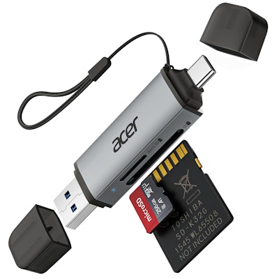 Acer USB-C Dual-Slot SD & MicroSD Card Reader for $10 + free shipping w/ Prime