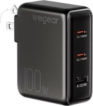 Wegear 100W GaN 3-Port USB-C Foldable Wall Charger: $20 w/ Prime