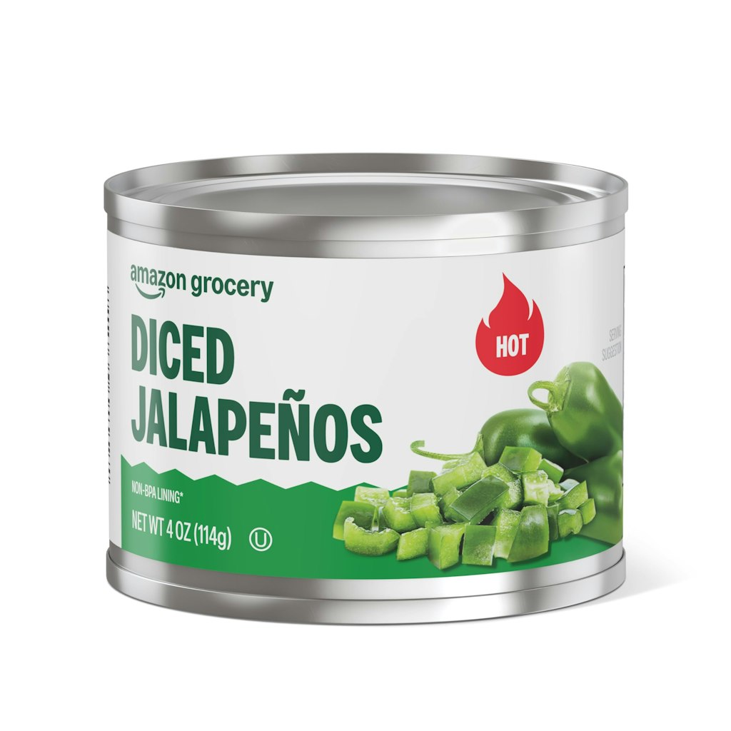 Amazon Grocery Hot Diced Jalapeños 4 oz. Can: 75 cents via Sub & Save Amazon Grocery Hot Diced Jalapeños 4 oz. Can: 75 cents via Sub & Save