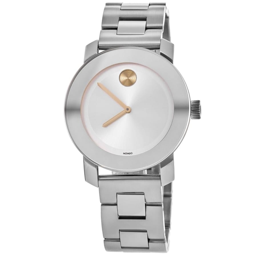 Movado Bold Silver Dial Stainless Steel Women's Watch: $199