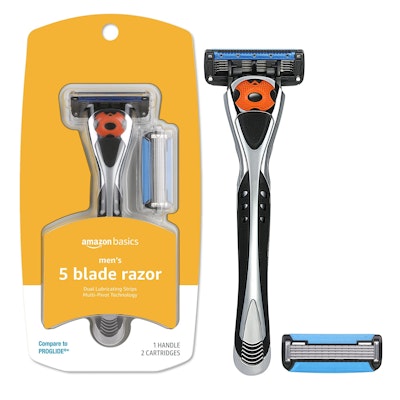 Amazon Basics 5-Blade MotionSphere Razor w/ 2 Cartridges for $6.40 + free shipping w/ Prime