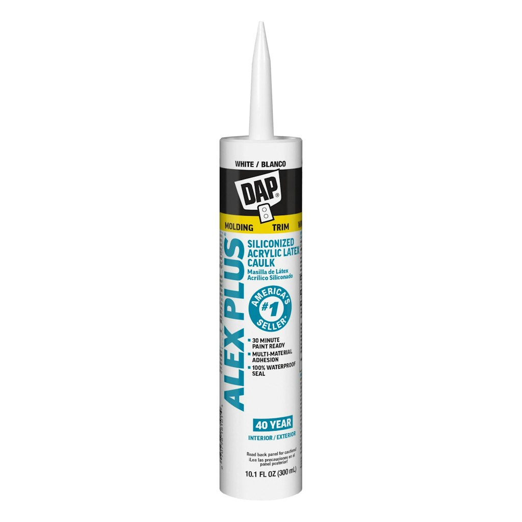 DAP Alex Plus 10.1 oz. Acrylic Latex Caulk with Silicone: $2.97