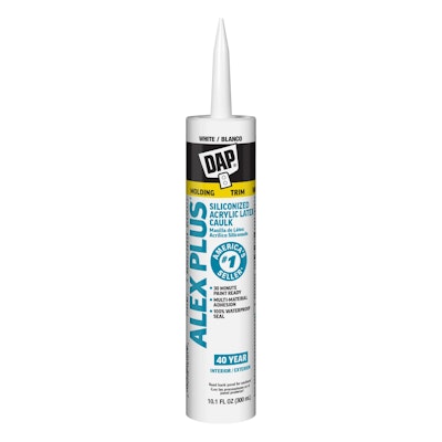 DAP Alex Plus 10.1 oz. Acrylic Latex Caulk with Silicone for $3 + free shipping w/ Prime