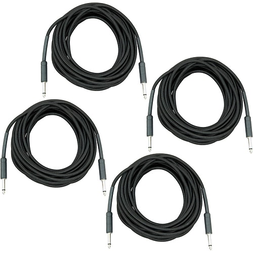 Musician's Gear 20-Foot Braided Instrument Cable 4-Pack: $25