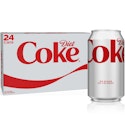Diet Coke 12-oz. Cans 24-Pack for $10 + free shipping w/ $35