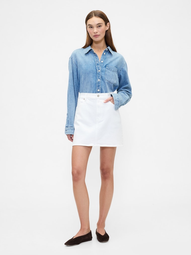 Denim Mini Skirt: $23.99
