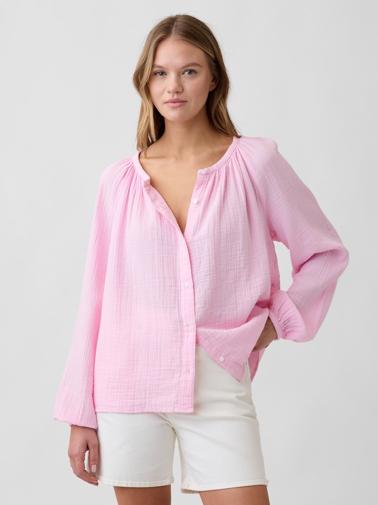 Oversized Gauze Top: $39.99